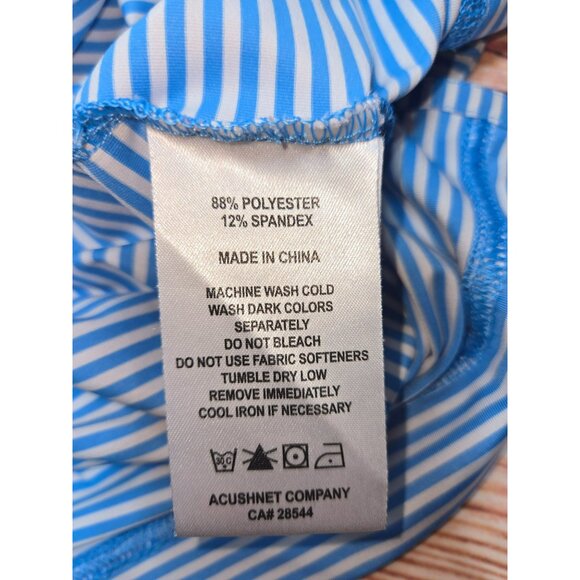 FOOTJOY FJ Men's Golf Polo Large Seawash Blue Striped - Picture 6 of 8